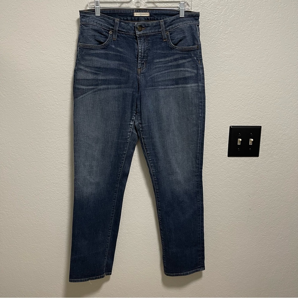 Blue Essence Women’s Dark Wash Straight Leg Made in the USA Jeans Size 14